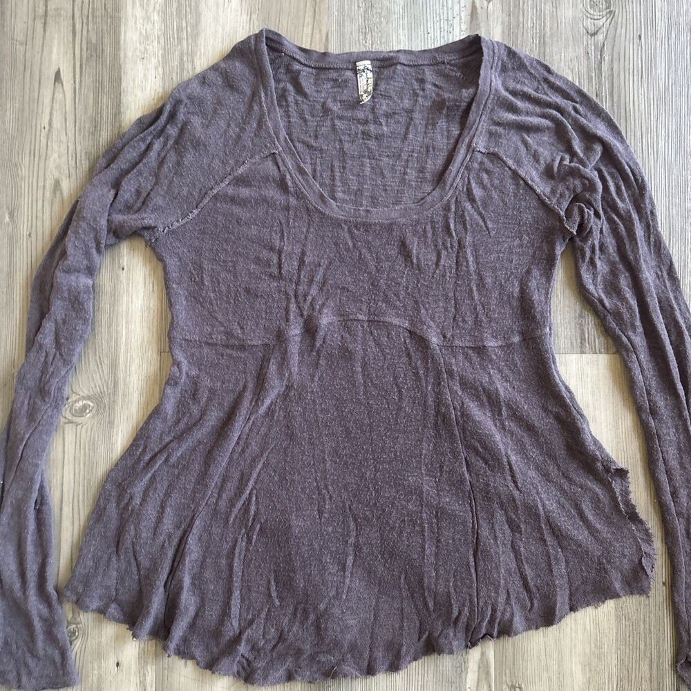 Free People Super Scoop Boho Hippie Whimsical Witchy Mauve top Size Medium